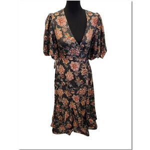 MinkPink Maxi Margaux Floral Wrap Dress Size XSmall NWT